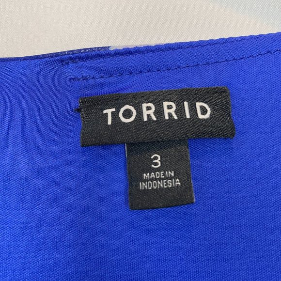 TORRID MINI CHIFFON RUFFLE HEM SKATER DRESS - Picture 7 of 10